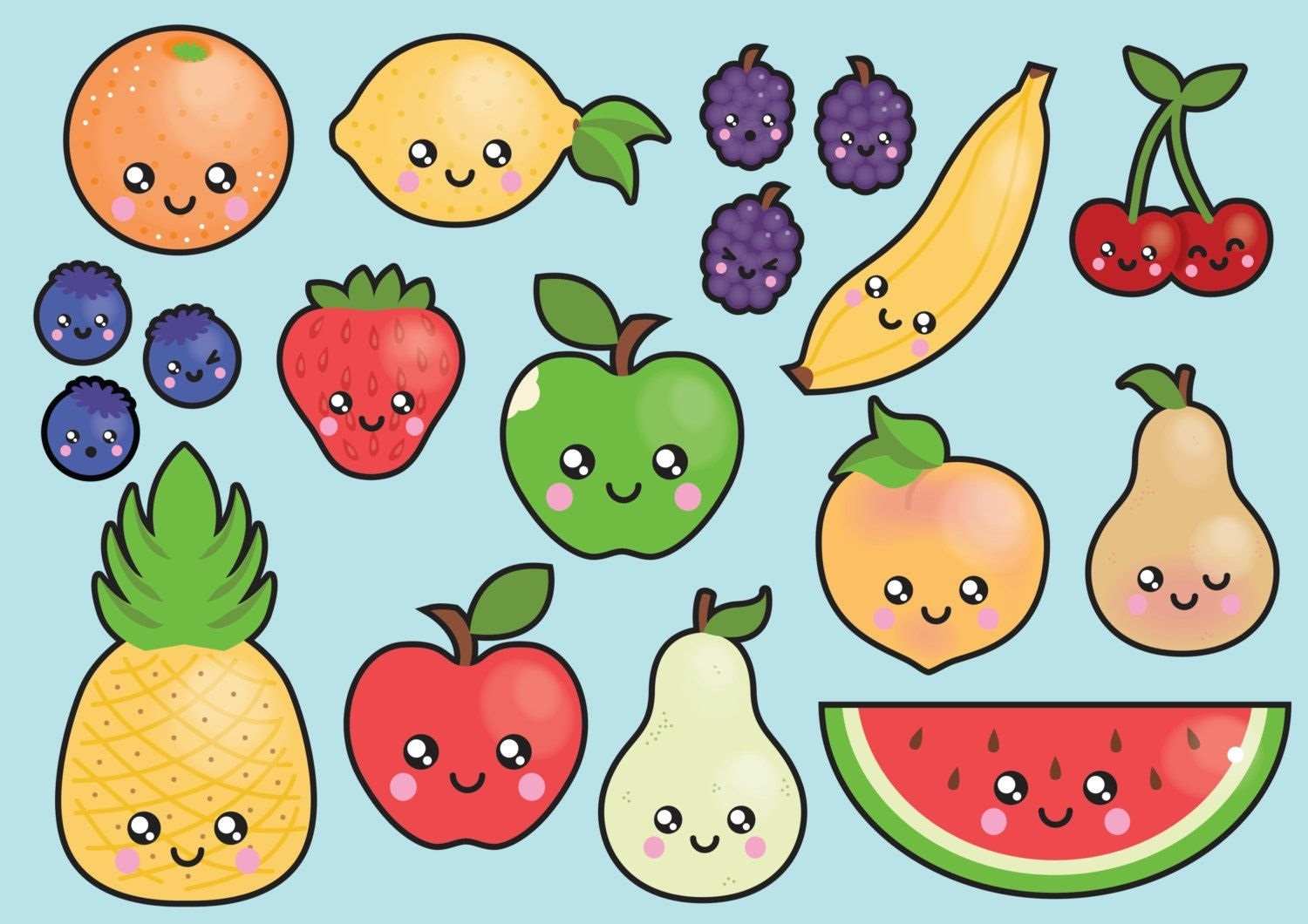 Картинки для детей с фруктами и овощами 005