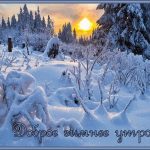 Красивые зимние картинки утром с солнцем 015