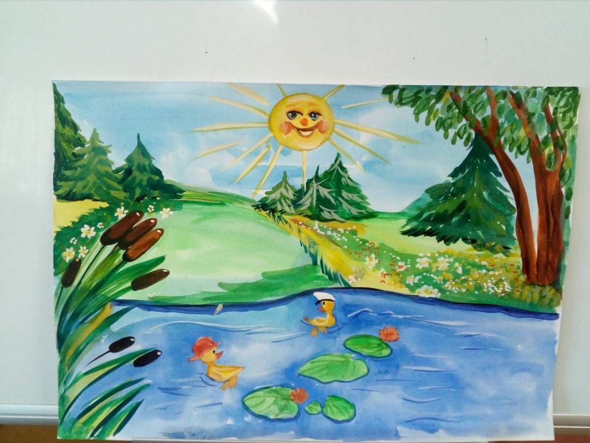 Красивые рисунки для детей о природе 002