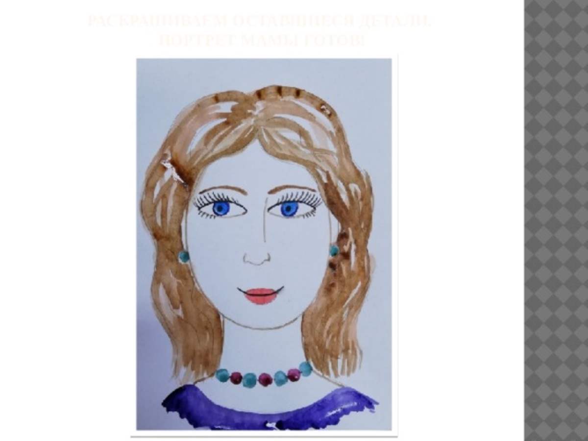 Овал лица для рисования портрета мамы для детей