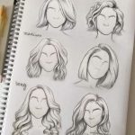 Простые рисунки волос для срисовки 012