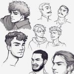 Фантастические и загадочные рисунки мужских причесок для срисовки (16 фото)