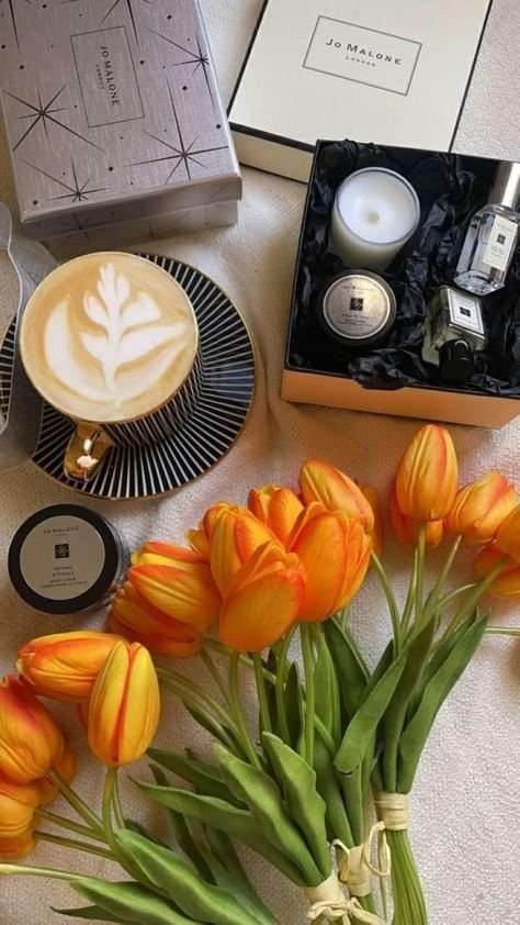 Кофе и цветы утром весны (25)