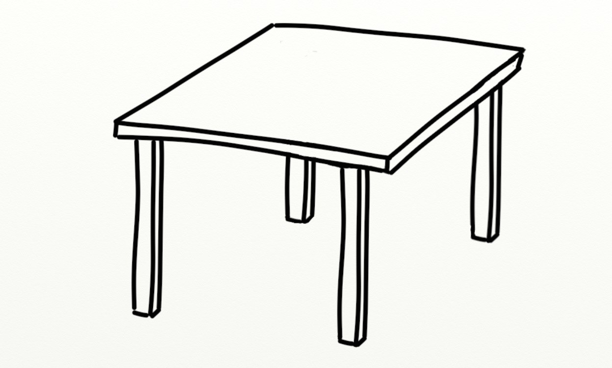 стол рисунок на белом фоне