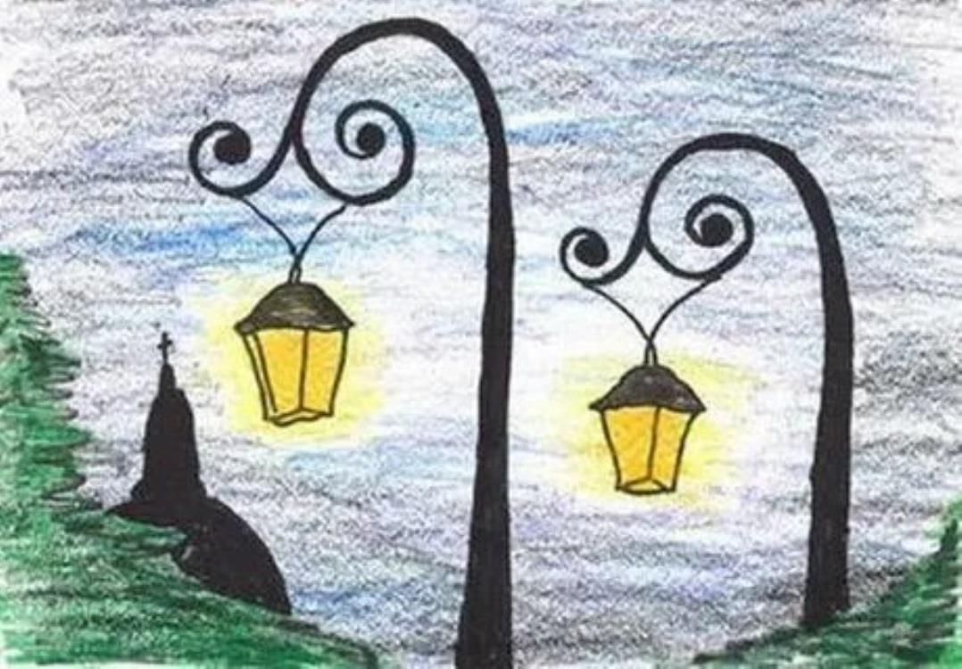 Простым карандашом рисунки фонарей для срисовки 012