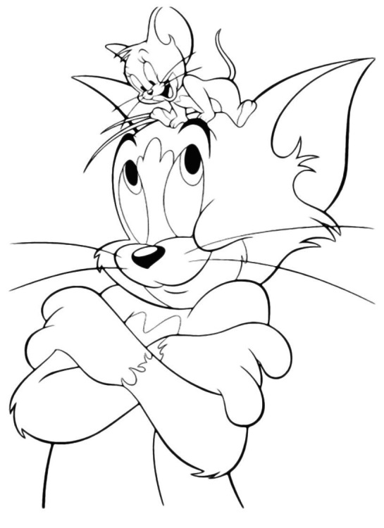 Рисунки Тома и Джерри для срисовки   классические мультфильмы 023