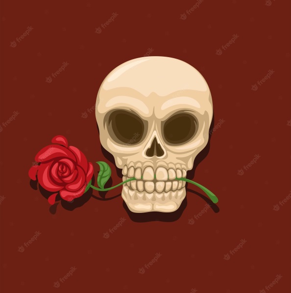 Смертоносный скелет на аватарке 011