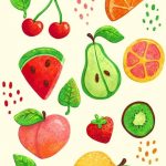 Яркие рисунки фруктов для срисовки 018