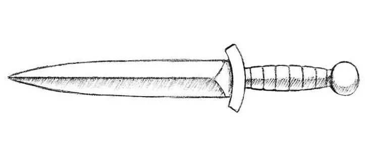 Рисунки ножиков для срисовки 9