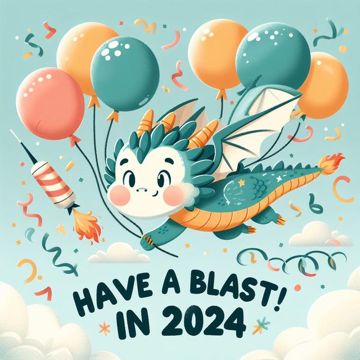 2024 год Зелёного дракона   приятные открытки и картинки 15