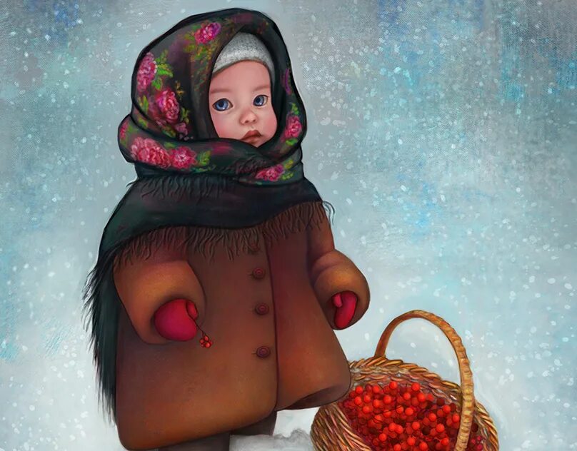Девочка и зима картинки для детей 9