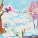 Лес зимний картинка для детей 9