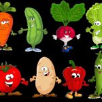 Мультяшные овощи с лицами 9
