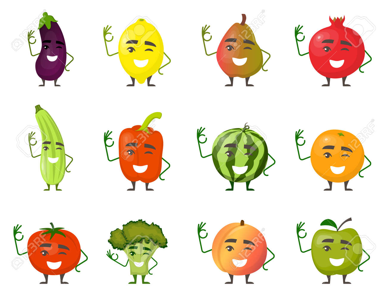 Набор символов овощей 9